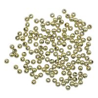 Бусины металлизированные, пластик, цвет: золото (№ 4), 4 мм, 15 гр (440+/-20 шт)