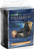 Пеленка впитывающая одноразовая Petmil "Premium Black" с суперабсорбентом (цвет: черный), 60x60 см, 10 штук