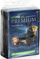 Пеленка впитывающая одноразовая Petmil "Premium Black" с суперабсорбентом (цвет: черный), 60x40 см, 10 штук