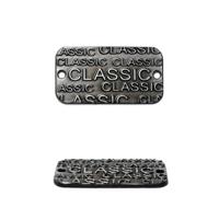 Украшение Лого Classiс, 24x13 мм, цвет: черненое серебро, арт. ГХН1108, 20 штук (количество товаров в комплекте: 20)