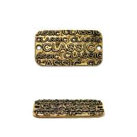Украшение Лого Classiс, 24x13 мм, цвет: чернёное золото, арт. ГХН1108, 20 штук (количество товаров в комплекте: 20)