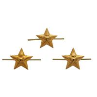 Украшение на шипах "Звезда рифленая", 20 мм, цвет: золото, арт. С-370, 20 штук (количество товаров в комплекте: 20)