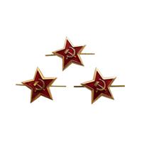Украшение на шипах "Звезда СА", 34 мм, цвет: золото, 10 штук