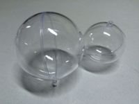 Шары пластиковые прозрачные (половинками), 10 см, 2 штуки