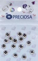 Стразы пришивные Preciosa "Вива Crystal ", 1 отверстие, 6 мм, 15 шт, арт. 438-61-612