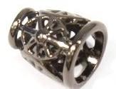 Наконечник "Колокол", цвет: черный никель, 9x7 мм, 10 штук, арт. E03