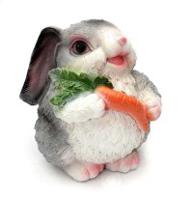 Копилка "Кролик с морковкой", 17 см