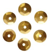 Пайетки граненые "Астра", цвет: 1506 матовое золото, 6 мм, 10 упаковок по 10 грамм (количество товаров в комплекте: 10)