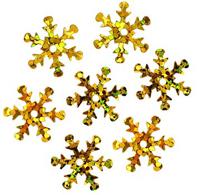 Пайетки Астра "Снежинки", цвет: A20 золото голограмма, 13 мм, 10 упаковок по 10 грамм (количество товаров в комплекте: 10)