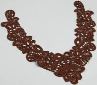 Воротник пришивной, цвет: коричневый, 28x14 см, арт. 3020265