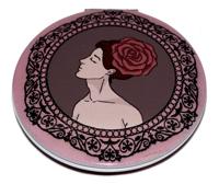 Зеркало компактное "Девушка с розой", 75 мм