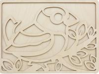 Деревянная заготовка, объемная раскраска "Воробушек", 27x20 см, арт. L-834