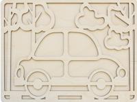 Деревянная заготовка, объемная раскраска "Машинка", 27x20 см, арт. L-831