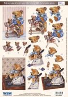 Аппликация бумажная вырубная Reddy "Плюшевые медведи" для объемных рисунков №4, 210х297 мм, арт. G82933