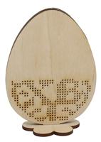Деревянная заготовка пасхальная Астра "Яйцо", с бисером, 7,5x4,5x10 см, арт. L-700