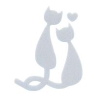 Светоотражающая наклейка на одежду "Кот и кошка" (большой набор)
