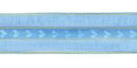 Лента капроновая с люрексом, 20 мм x 27 м, цвет: голубой/золото, арт. 0072-0130