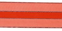 Лента капроновая с люрексом, 44 мм x 27 м, цвет: красный/серебро, арт. 0072-2460