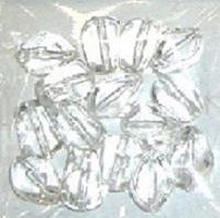 Набор бусин "Кристалл. Камешки", прозрачный, 19x12 мм, 15 штук