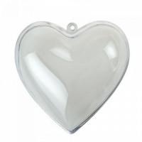 Сердце пластиковое, половинками (8 см), 2 штуки