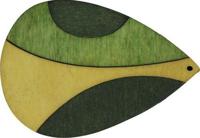 Декоративная деревянная подвеска "Капля", 68x47 мм, цвет: 2174-02