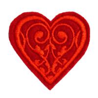 Термоаппликация "Сердечко красное", 3,79x3,99 см