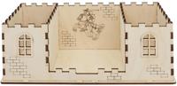 Деревянная заготовка, подставка под бумагу и карандаши Астра "Моя крепость", 21x11x8 см, арт. L-774