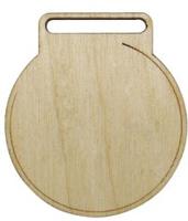 Деревянная заготовка Астра "Медаль", с ушком, 3,5x4х0,3 см, арт. L-951