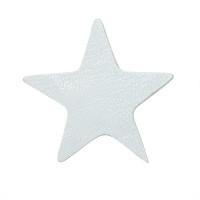 Термоаппликация "Звезда", 4,7x4,47 см, цвет: белый, 2 штуки