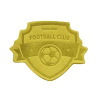 Термоаппликация "Футбол", 5x3,8 см, дизайн №13 (цвет: желтый), арт. 552169