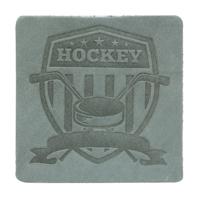Термоаппликация "Хоккей", 5х5 см, дизайн №9 (цвет: серый)