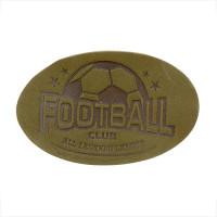 Термоаппликация "Футбол", 6х3,8 см, дизайн №37 (цвет: хаки)
