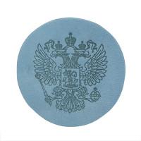 Термоаппликация "Герб России", 5,5 см, дизайн №31 (цвет: голубой)
