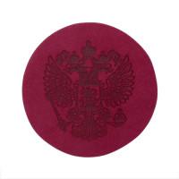 Термоаппликация "Герб России", 5,5 см, дизайн №31 (цвет: бордовый)