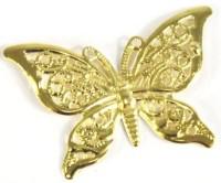 Декоративный элемент Астра "Бабочка", цвет: золото, 40x27 мм, 5 штук