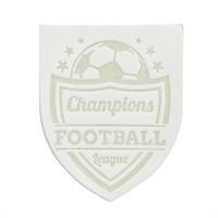 Термоаппликация "Герб. Футбол", 4,01x4,98 см, дизайн №36 (цвет: белый)
