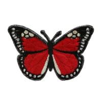 Термоаппликация Hobby&Pro basic "Бабочка средняя", цвет: красный/черный, арт. LMB-03