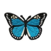 Термоаппликация Hobby&Pro basic "Бабочка средняя", цвет: синий/черный, арт. LMB-03