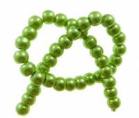 Бусины стеклянные под жемчуг "Ars Hobby", 4 мм, 40 штук, цвет: зеленый, арт. CN-2100741
