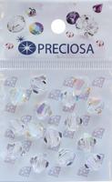 Бусины Preciosa "Биконус Crystal AB ", 8x8 мм, 15 шт, арт. 451-69-302