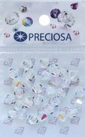 Бусины Preciosa "Биконус Crystal AB ", 5,7x6 мм, 30 шт, арт. 451-69-302