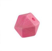 Бусины деревянные Glorex "Куб", 20x20 мм, 4 штуки, цвет: розовый