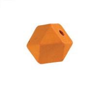 Бусины деревянные Glorex "Куб", 20x20 мм, 4 штуки, цвет: оранжевый