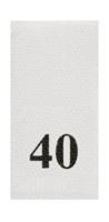 Этикетка "NWA. Размер 40", 10х20 мм, цвет: белый, 100 штук
