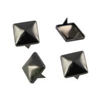 Украшение на шипах "Пирамидка", 12х12 мм, цвет: черный никель, 100 штук, арт. 53933