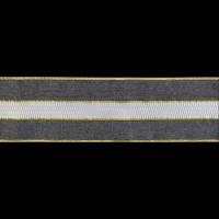 Лента капроновая люрексовыми нитями Vintage Line, 44 мм x 3 м, цвет: белый, золотой, арт. 7715113