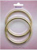 Кольцо разъемное Hobby&Pro, цвет: яркое золото, 2 шт, 60x5,0 мм, арт. 816B-019