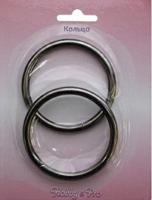 Кольцо разъемное Hobby&Pro, цвет: черный никель, 2 шт, 50x5,0 мм, арт. 816-018