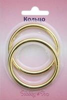 Кольцо разъемное Hobby&Pro, цвет: яркое золото, 2 шт, 40x4,0 мм, арт. 816-011