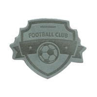 Термоаппликация "Футбол", 5x3,8 см, дизайн №13 (цвет: серый), арт. 552169